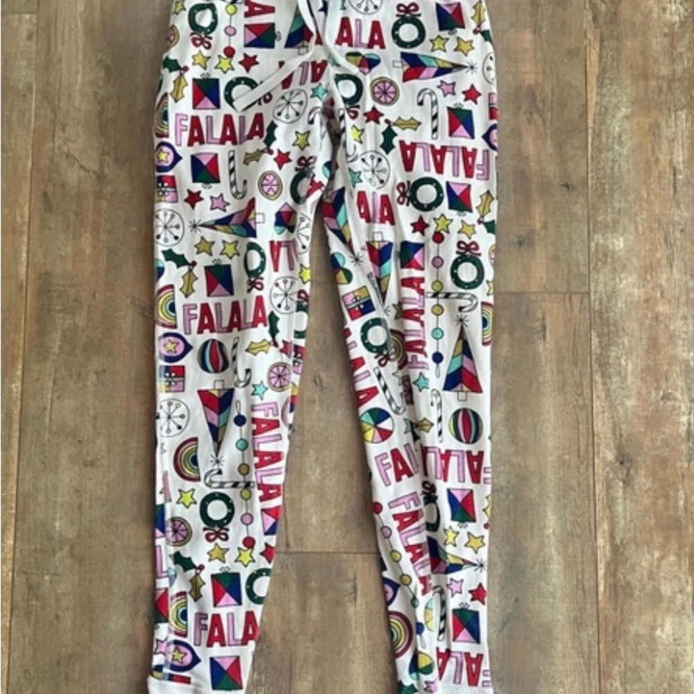 Hanna Anderson NWT 130 unisex Christmas Falala Pima cotton jogger 8T